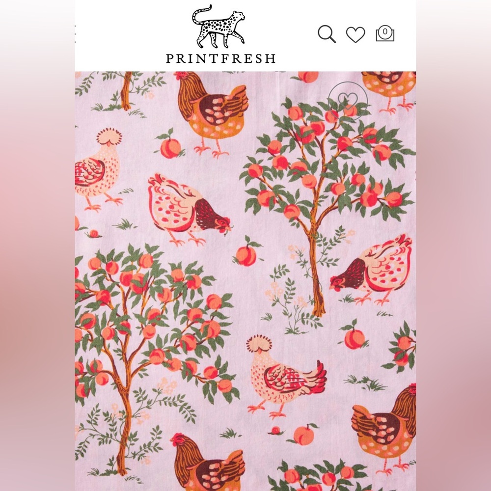 Printfresh Women’s Long Pajama Set - Hen House - Picture 5 of 6